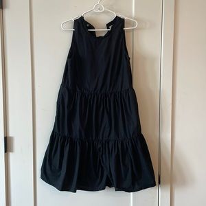 jCrew, black tiered dress
